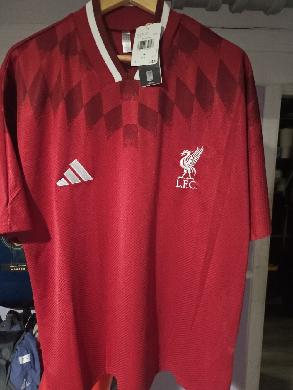 LF Red Men's Soccer Jersey with White Accents